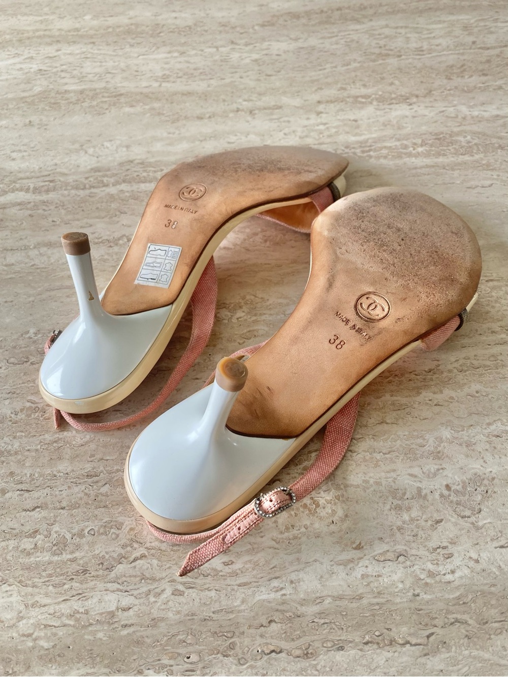 Vintage Chanel Crystal Star CC Sandal Heels - Picture 11 of 12